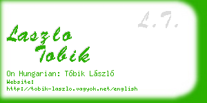 laszlo tobik business card
